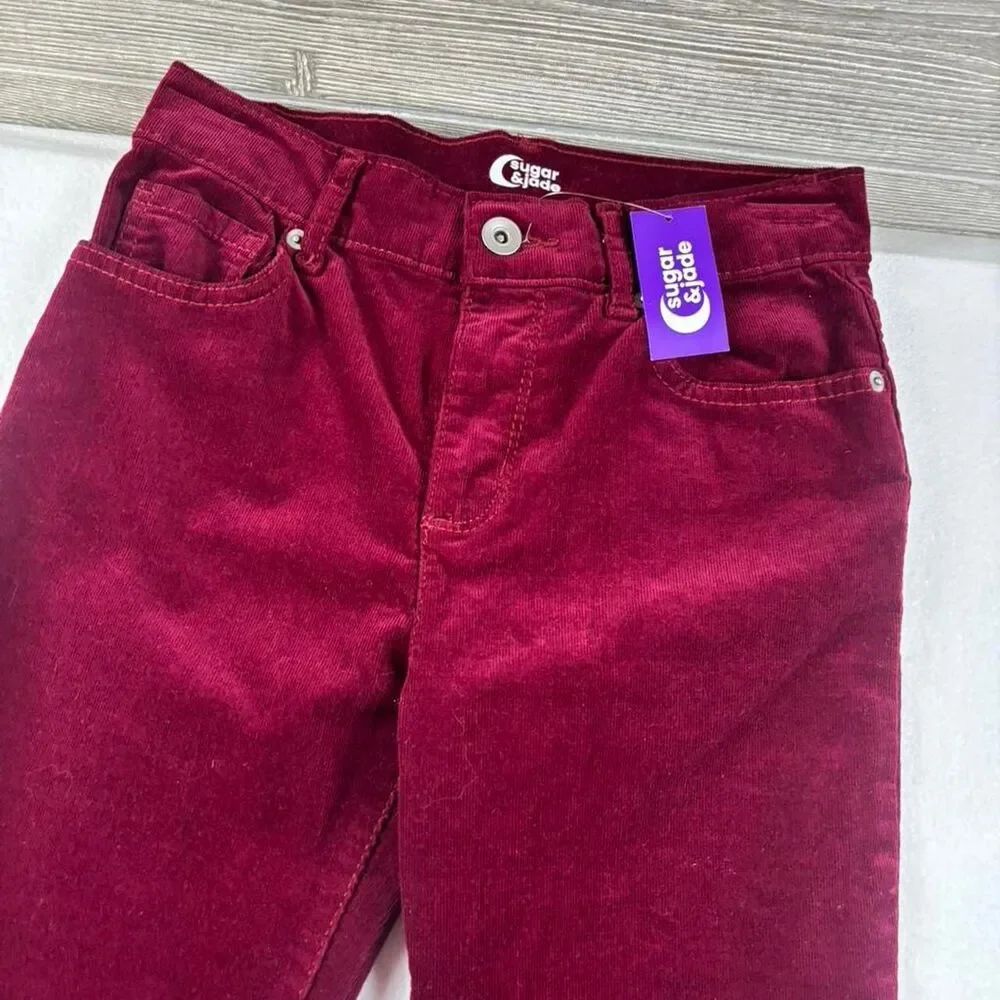 Sugar & Jade Girls Burgundy Flare Jeans Size 14 NWT Western Style